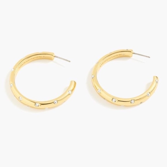 Alison Lou X J.Crew crystal-studded hoop earrings